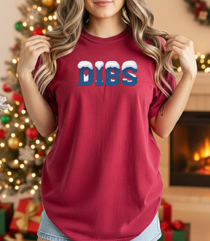 DIBS Christmas T-Shirt, Snowy Winter Claim Design