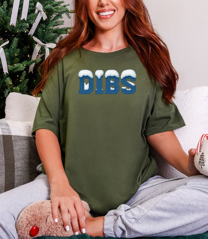 DIBS Christmas T-Shirt, Snowy Winter Claim Design