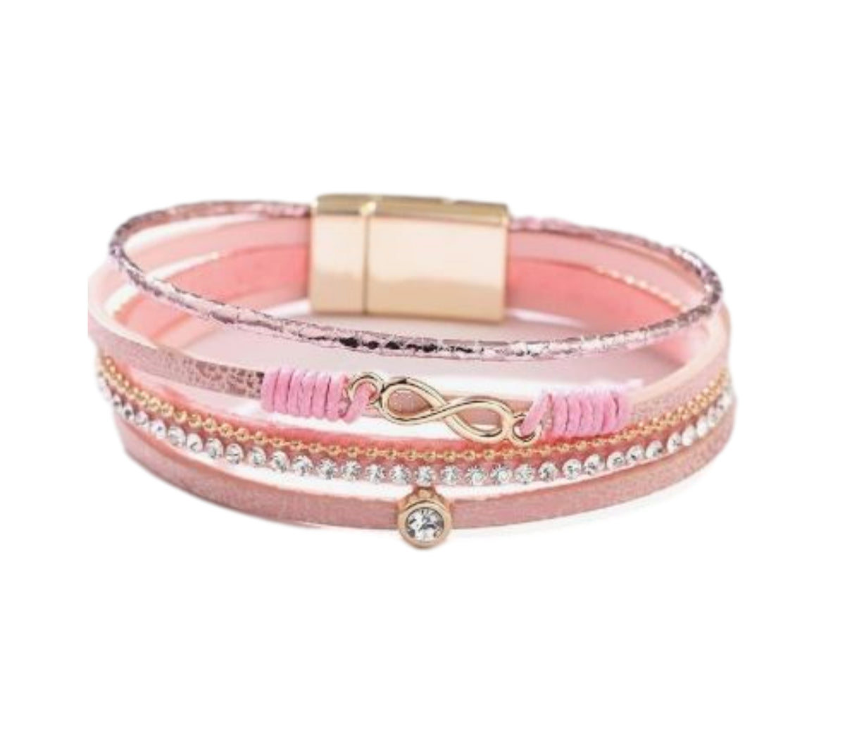 Multi-Layered Leather Infinity Love Bracelet