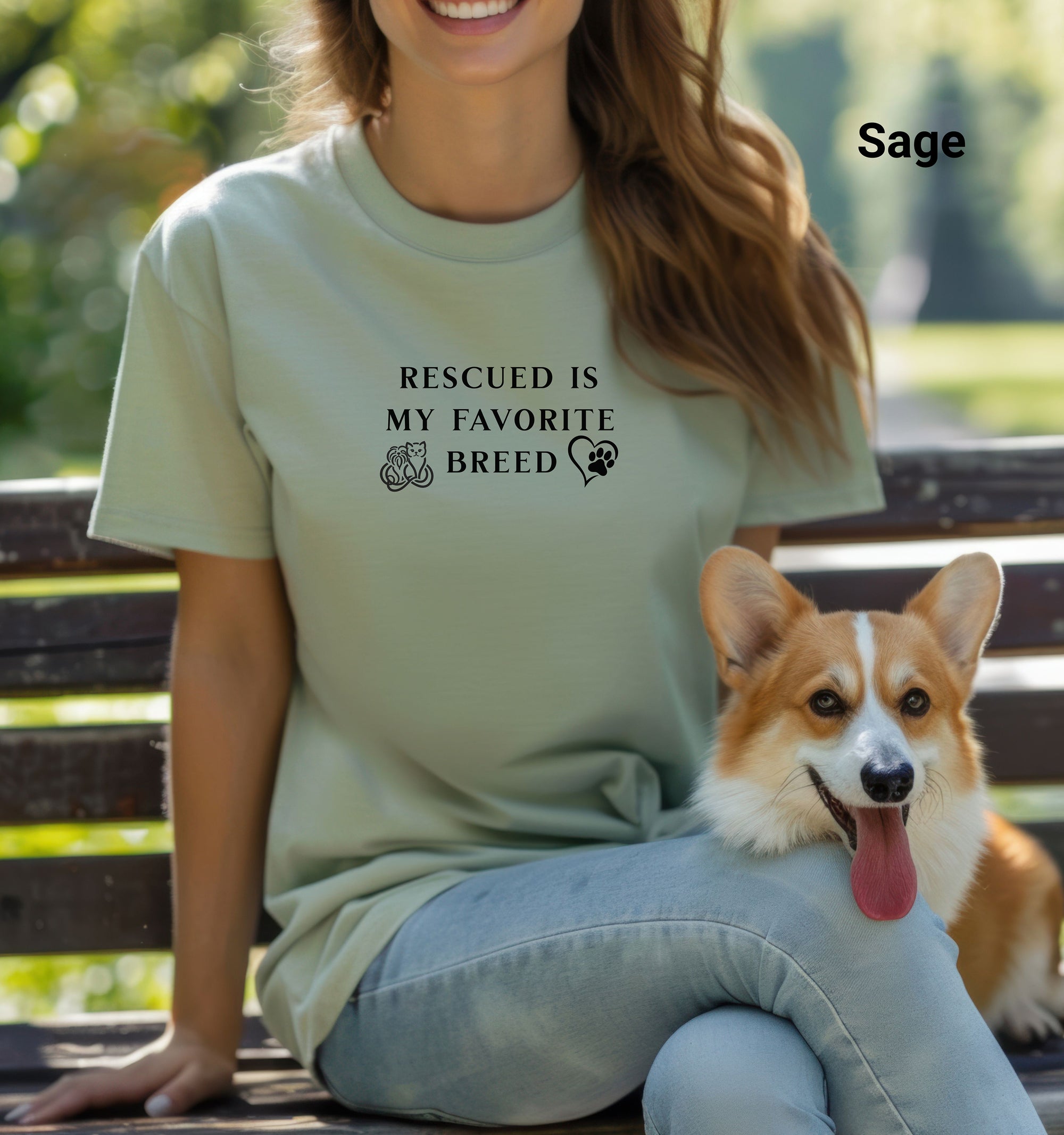 Rescued Is My Favorite Breed Tee, Dog Lover Gift, Animal Rescue Awareness, Pet Adoption Support, Everyday Casual Wear, Bella Canvas T-Shirt