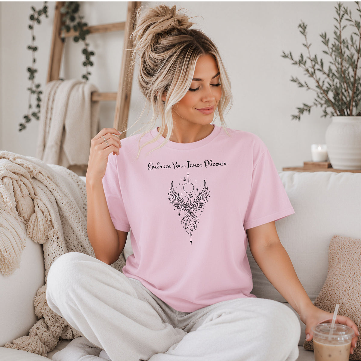 Embrace Your Inner Phoenix T-Shirt, Spiritual Apparel, Gift for Her, Boho Style, Self-Discovery Clothing