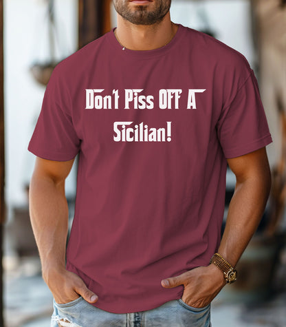 Sicilian Pride T-Shirt, Gift for Sicilians, Bold Statement T-Shirt, Heritage Pride Shirt