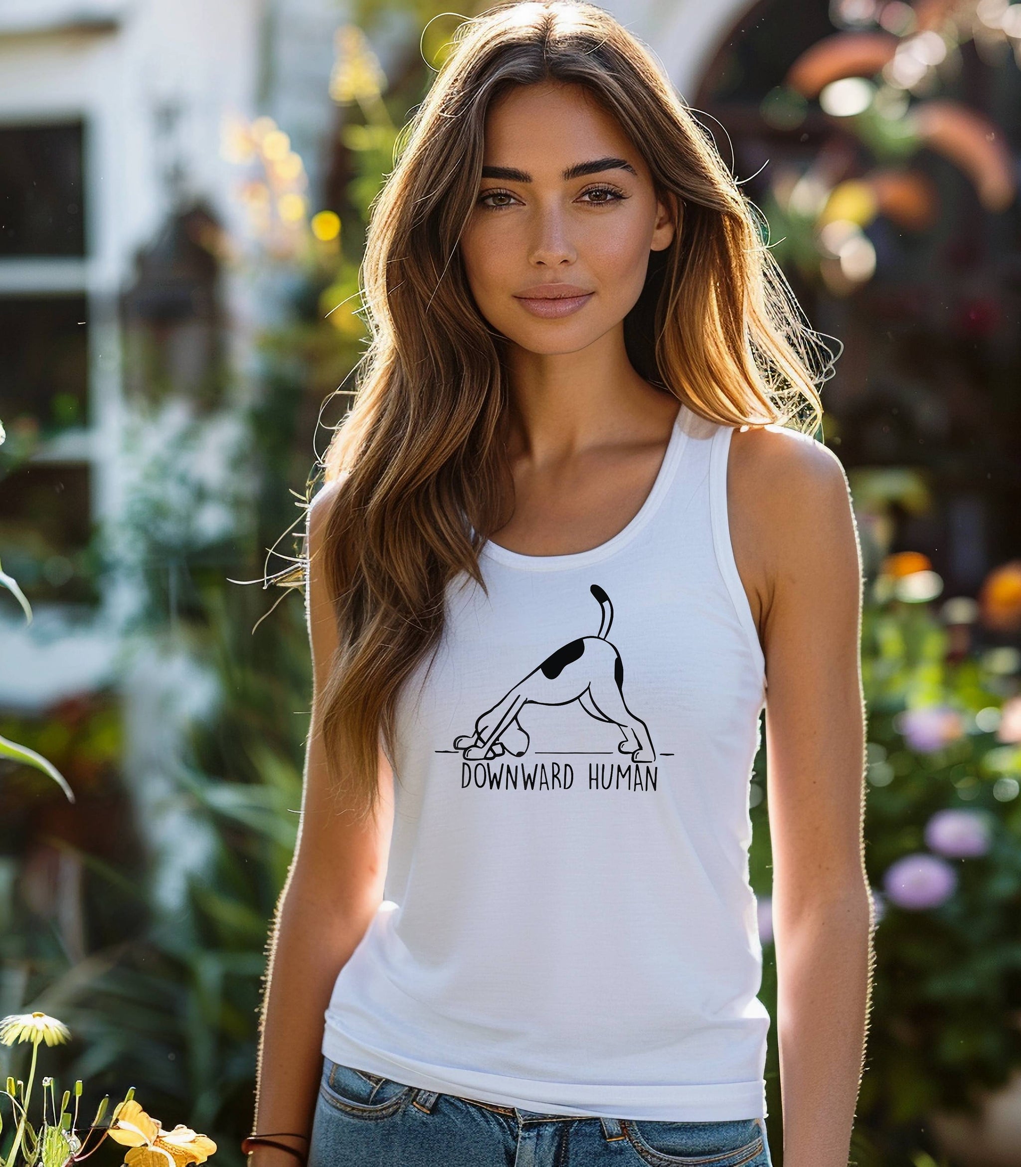 Yoga Shirt, Dog Yoga Shirt, Yoga Lover Tank, Dog Lover Shirt, Funny Yoga Gift, Meditation Shirt, Yoga Class Gift, Yoga Instructor Shirt