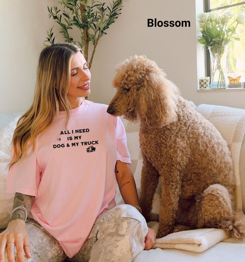All I Need is My Dog & My Truck Tee, Dog Lover's Unisex T-shirt, Casual Gift for Pet Owners, Dog Appreciation Day, Country Life Tee