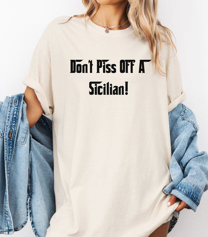Sicilian Pride T-Shirt, Gift for Sicilians, Bold Statement T-Shirt, Heritage Pride Shirt