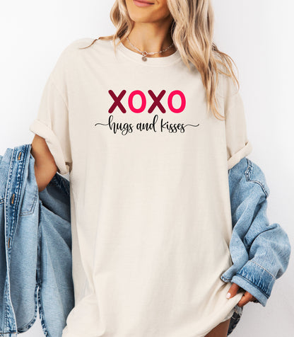 XOXO Hugs and Kisses Valentine T-Shirt, Valentine's Day Love Tee
