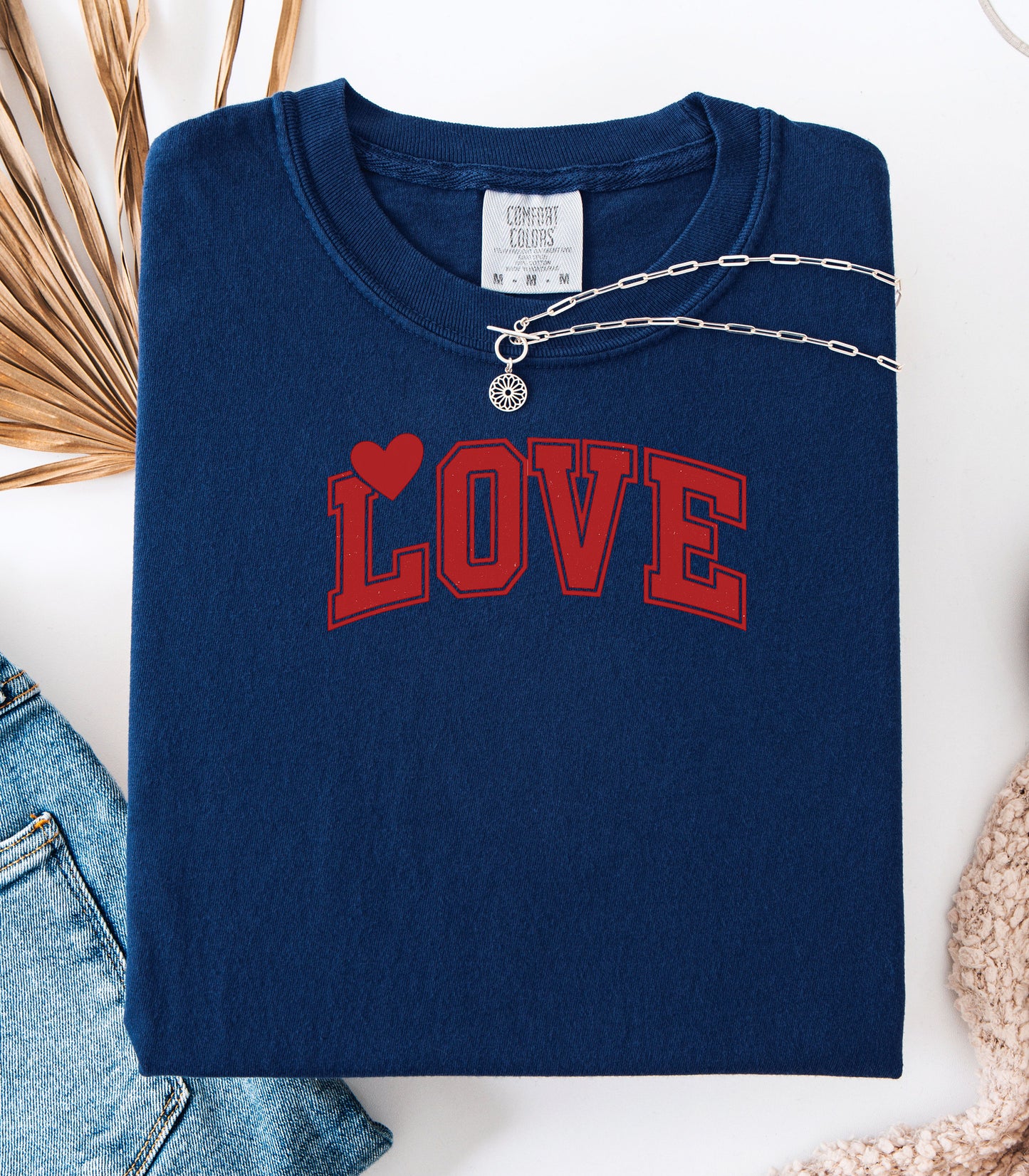 Varsity LOVE Valentine T-Shirt, Classic Collegiate Love Design
