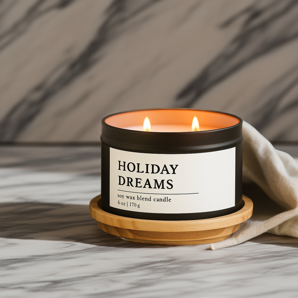 Holiday Dream Soy Wax Blend Candle, 6 oz 2-Wick