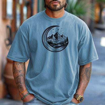 Celestial Wilderness Adventure T-Shirt, Night Sky Lovers, Hiking Tee, Camping Shirt