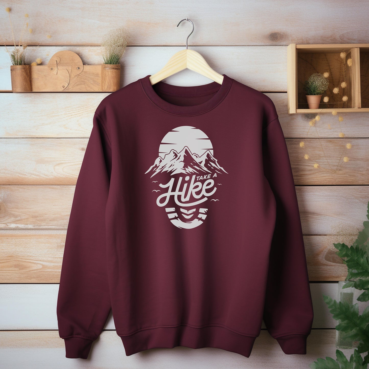 Take A Hike Sweatshirt, Hiker Gift, Outdoor Apparel, Hiking Lovers, Cozy Layering Top