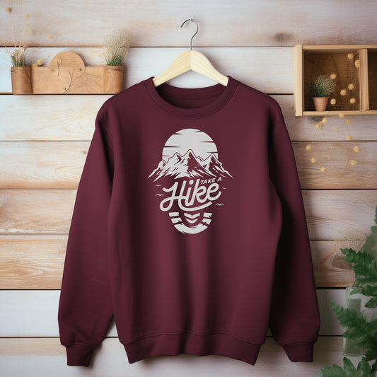 Take A Hike Sweatshirt, Hiker Gift, Outdoor Apparel, Hiking Lovers, Cozy Layering Top