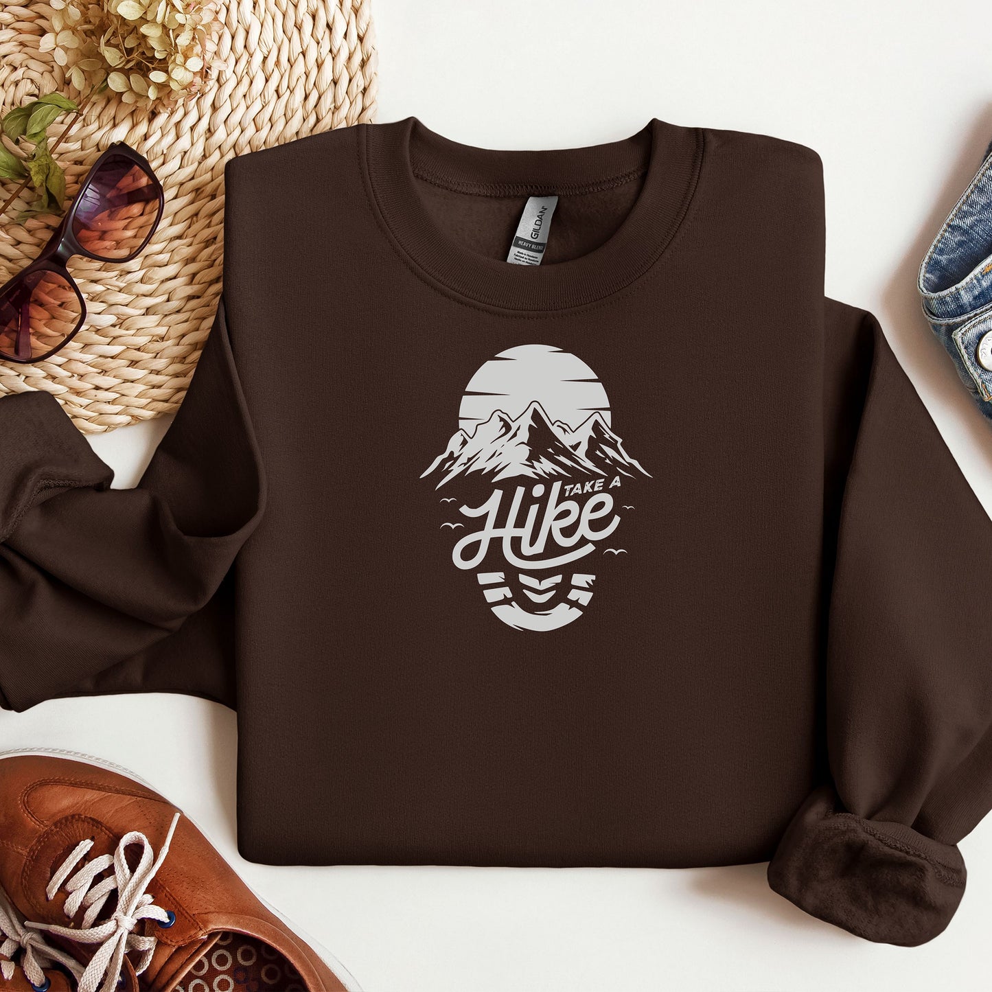 Take A Hike Sweatshirt, Hiker Gift, Outdoor Apparel, Hiking Lovers, Cozy Layering Top