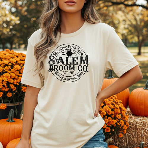 Salem Broom Company TShirt, Sky Above, Earth Below, Witch Shirt, Salem Shirt, Halloween Tee, Girls Trip Shirt
