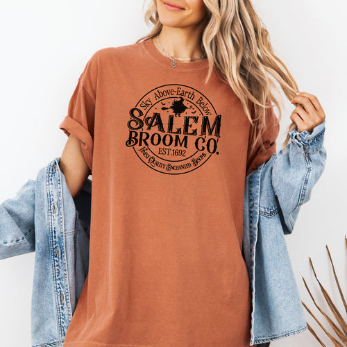 Salem Broom Company TShirt, Sky Above, Earth Below, Witch Shirt, Salem Shirt, Halloween Tee, Girls Trip Shirt