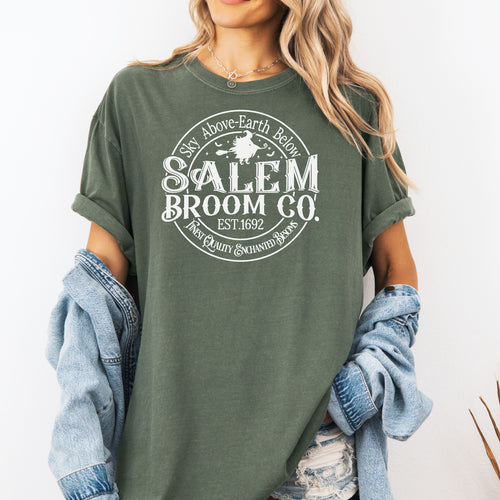 Salem Broom Company TShirt, Sky Above, Earth Below, Witch Shirt, Salem Shirt, Halloween Tee, Girls Trip Shirt