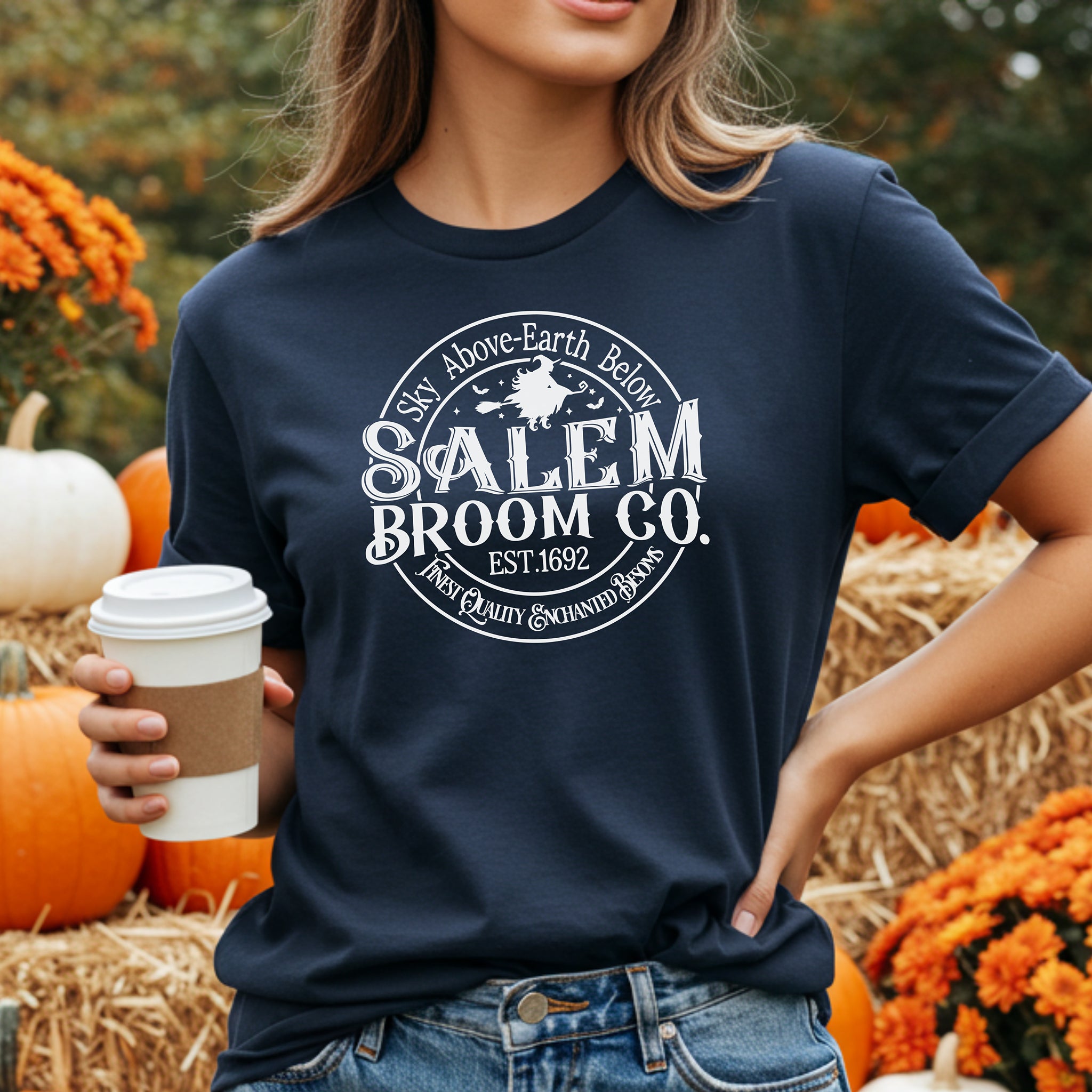 Salem Broom Company TShirt, Sky Above, Earth Below, Witch Shirt, Salem Shirt, Halloween Tee, Girls Trip Shirt