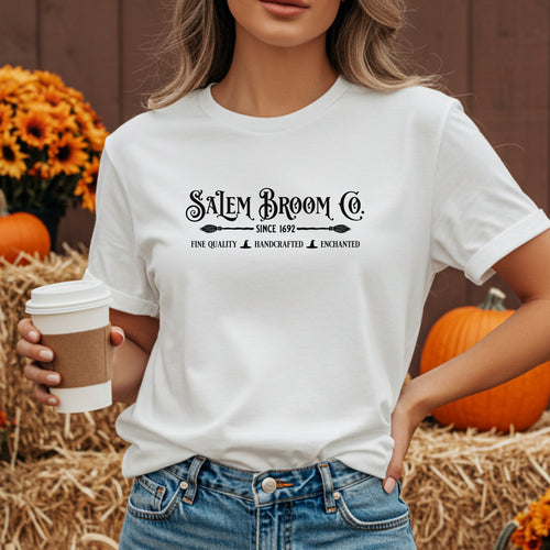 Salem Broom Company Shirt, Witch Shirt, Fall T-Shirt, Witchy Clothing, Halloween Gift Tee, Funny Halloween Shirt