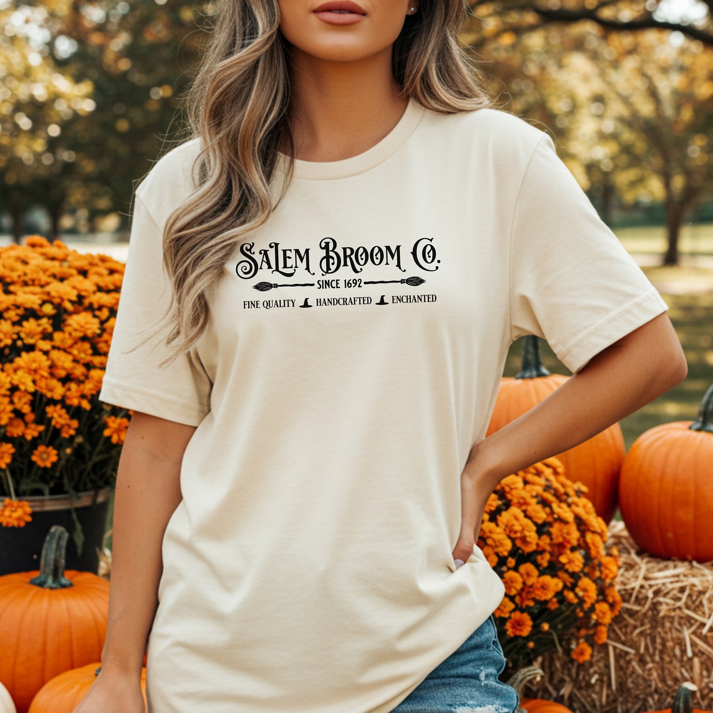 Salem Broom Co Shirt, Witch Shirt, Fall T-Shirt, Halloween Outfit, Witchy Clothing, Halloween Gift Tee, Funny Halloween Shirt