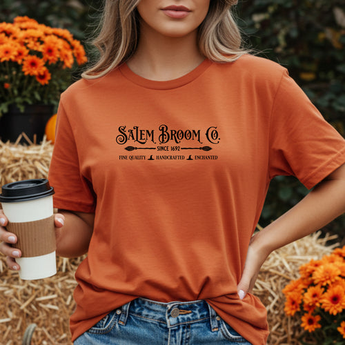 Salem Broom Company Shirt, Witch Shirt, Fall T-Shirt, Witchy Clothing, Halloween Gift Tee, Funny Halloween Shirt
