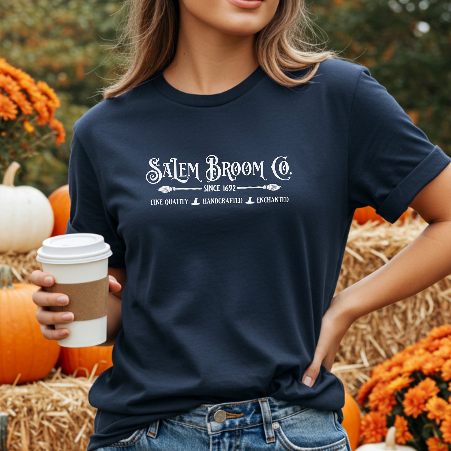 Salem Broom Co Shirt, Witch Shirt, Fall T-Shirt, Halloween Outfit, Witchy Clothing, Halloween Gift Tee, Funny Halloween Shirt