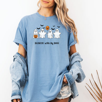 Hangin With My Boos Shirt, Spooky Ghost Tee, Halloween Shirt, Fall Festival Apparel