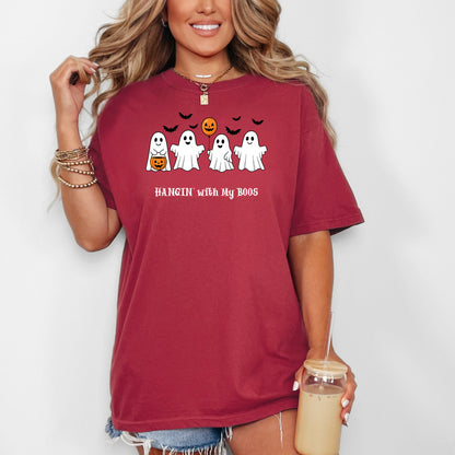 Hangin With My Boos Shirt, Spooky Ghost Tee, Halloween Shirt, Fall Festival Apparel