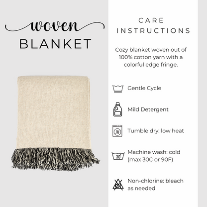 Personalized Dark Floral Fall Woven Blanket, Vintage Flower Throw, Rustic Style, Boho Blanket for Couch