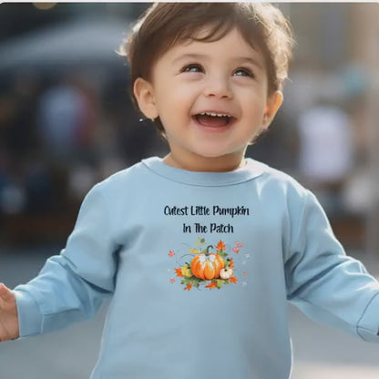 Toddler Long Sleeve Tee, Cutest Pumpkin In The Patch, Cute Kid's Shirt