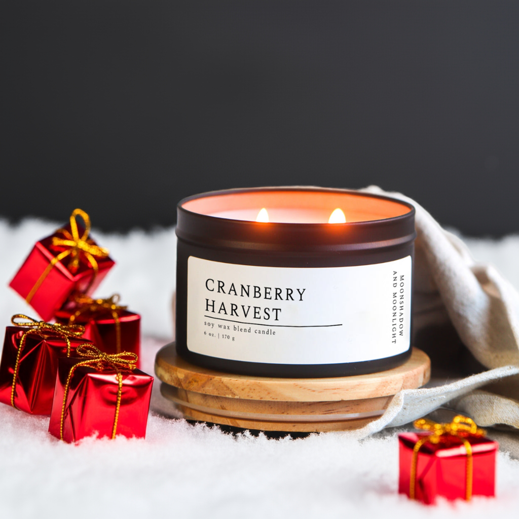 Cranberry Harvest Soy Wax Blend Candle, 6 oz 2-Wick